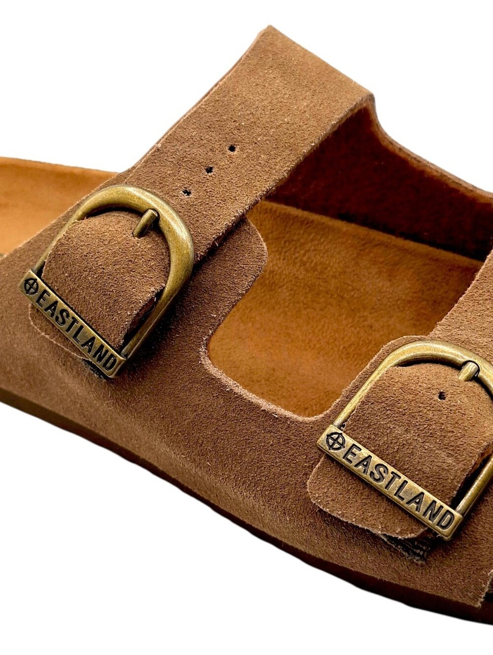 Women's Hand-made Eastland Cambridge Slide Sandal in Khaki Suede Size 10 - Picture 3 of 6
